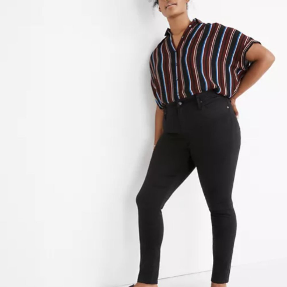 NWT! Black Curvy Skinny High Rise Skinny Madewell Jeans Size 28P